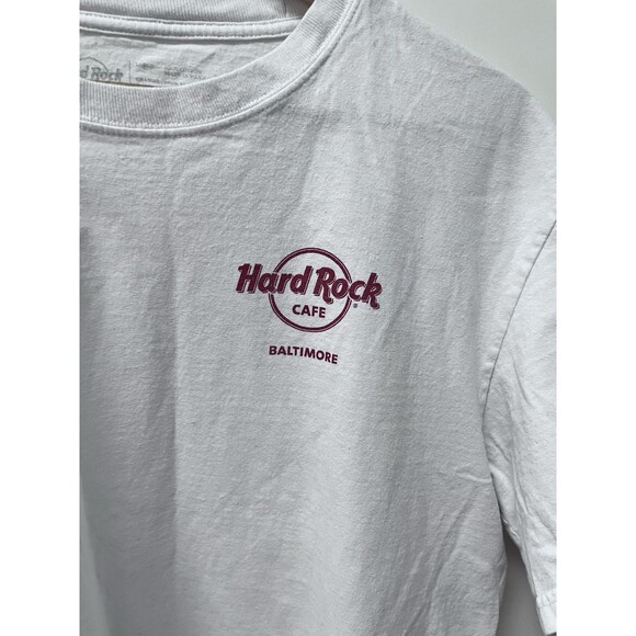 Vtg Hard Rock Cafe Baltimore Maryland Mens White T-Shirt Sz Large Short Sleeve - Picture 2 of 5